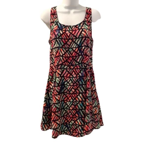 Bebop size XL fit n flare dress. Exposed zipper in back. - Picture 2 of 7